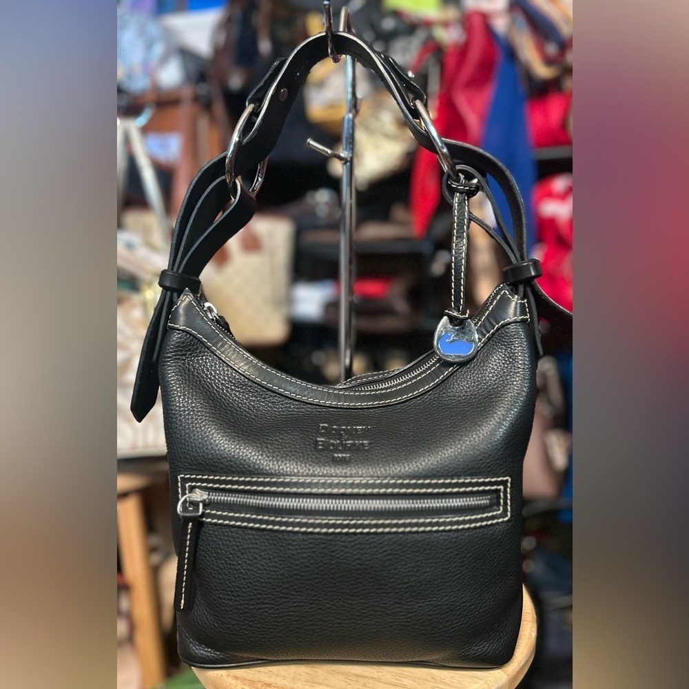 Dooney & Bourke 1975 Black Pebbled Leather Large Tote Bag LIKE NEW!​​​